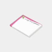 Druk op het bureau van de aangepaste naam op de dr post-it® notes (Schuin)