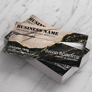 Druk op het wassen Gold Agate Marble Cleaning Visitekaartje