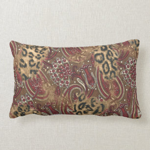 Druk op Leopard en Paisley Pattern Kussen