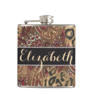 Druk op Leopard en Paisley Pattern om deze aan te Heupfles