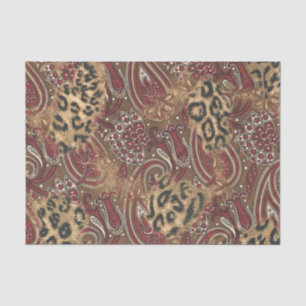 Druk op Leopard en Paisley Pattern Tissuepapier