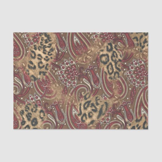 Druk op Leopard en Paisley Pattern Tissuepapier (Voorkant)