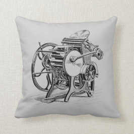 Druk op Letterdruk, Chandler & Price pillow Kussen