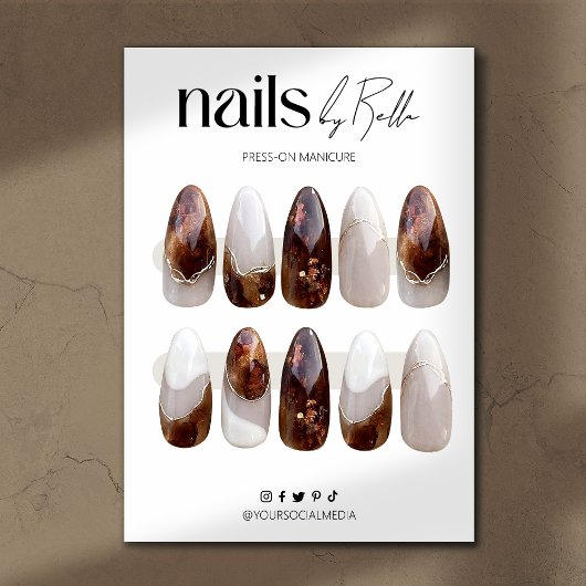 Druk op Nail Packaging Display Kaarten