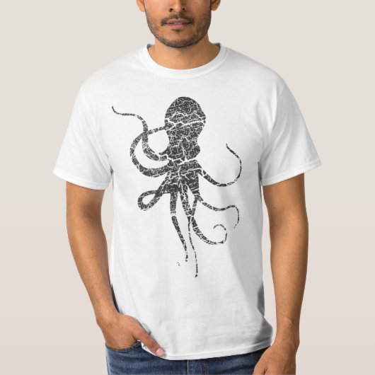 Druk op octopus-toets -  octopus t-shirt (Voorkant)