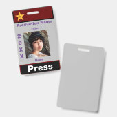 Druk op Pass-1 Badge (Voor- en achterkant)