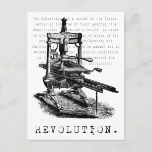 Druk op = REVOLUTION! Briefkaart