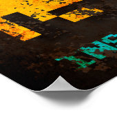 Druk op Start Insert Coin Arcade Pixel Poster (Hoek)