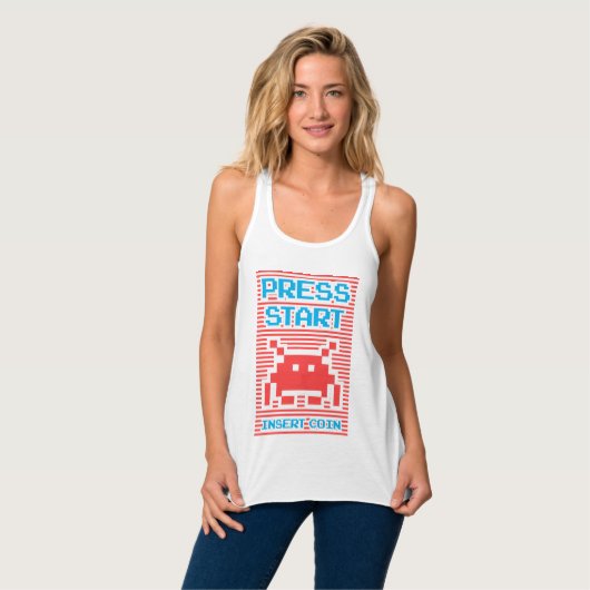 Druk op Start, Insert Coin (red version), arcade, Tanktop (Volledige Voorkant)