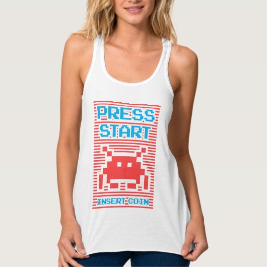 Druk op Start, Insert Coin (red version), arcade, Tanktop (Voorkant)