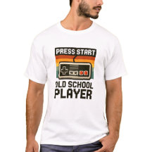 Druk op Start Old School Speler T-shirt