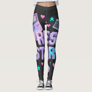 Druk op Start Y2K Retro Gaming Arcade Chrome 90s G Leggings