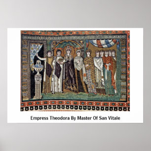 Druk op Theodora van de Master van San Vitale Poster