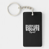 Druk op UPS Pull UPS Squats Repo! Sleutelhanger (Voorkant)