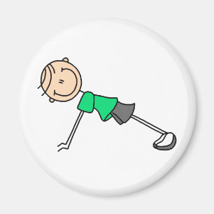 Druk op Ups Stick Figuur Magnet Magneet