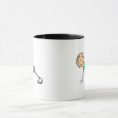 Druk op Ups Stick Figuur Mok (Midden)