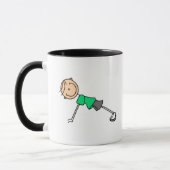 Druk op Ups Stick Figuur Mok (Links)