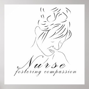 Druk op Verpleegkundige "Fostering Compassion" Poster