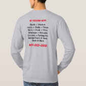 Druk op  wasmachine en wasmachine t-shirt (Achterkant)