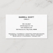 Druk op Wassen Voeg uw Logo toe Visitekaartje (Achterkant)