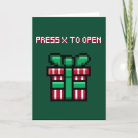 Druk op X om te openen - Videospel Pixel Christmas