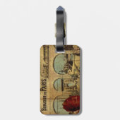  druk Parijs Bagagelabel (Achterkant verticaal)