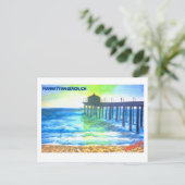 Druk pier briefkaart (Staand voorkant)