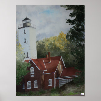 Druk presque Ilse Lighthouse Poster
