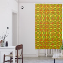 Druk retro patroon groen en geel geometrisch