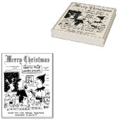 Druk uw eigen kerstkaarten af 	rubberstempel (Gestempeld)