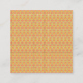 Druk uw Stijl met Levendig Sinaasappel en Geel uit Contactkaartje (Achterkant)