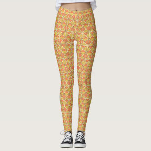 Druk uw Stijl met Levendig Sinaasappel en Geel uit Leggings