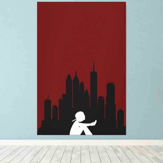 Druk van het dichtstbijzijnde schilderCanvas Canvas Afdruk (Insitu (Houten vloer))