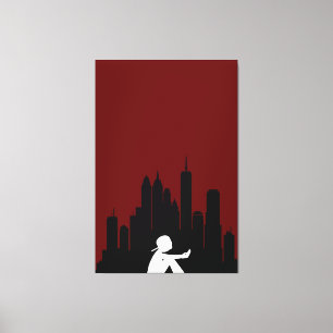 Druk van het dichtstbijzijnde schilderCanvas Canvas Afdruk