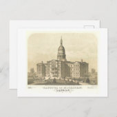  druk van State Capitol in Lansing, Mich Briefkaart (Voorkant / Achterkant)