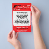 Druk Waskracht Wassen Professioneel rood Flyer (Hand)