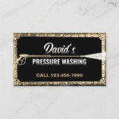 Druk Wasmachinewasmachine Metaal Goud Ingepast Visitekaartje (Voorkant)