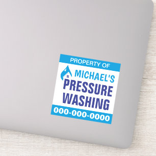 Druk wassen eigenschap sticker