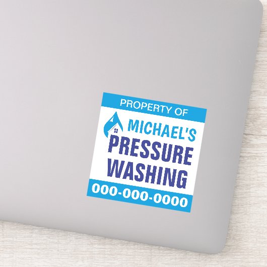 Druk wassen eigenschap sticker (Detail)