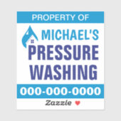 Druk wassen eigenschap sticker (Vel)