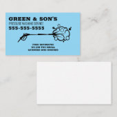 Druk wassen en schilderen visitekaartje (Voorkant / Achterkant)