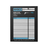 Druk wassen macht wassen ontvangstbewijs factuur notitieblok (Gedraaid)