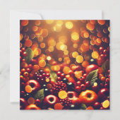 Drukbare Herfst Oogst Fruit Bokeh Scrapbook Kaart (Voorkant)