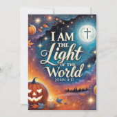 Drukbare Levendige Christelijke Halloween Schrift Kaart (Voorkant)