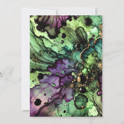 Drukbare Witch's Brew Halloween Alcohol Inkt Kaart (Voorkant)