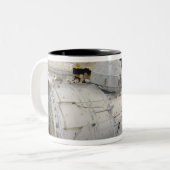 Drukbegrenzer 3 tweekleurige koffiemok (Voorkant links)