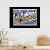  drukbegroetingen Los Angeles Poster (Keuken)