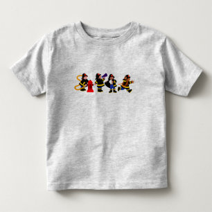Drukke brandweer kinder shirts