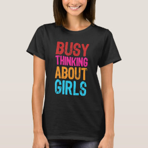 Drukke denken over meisjes lesbisch t-shirt