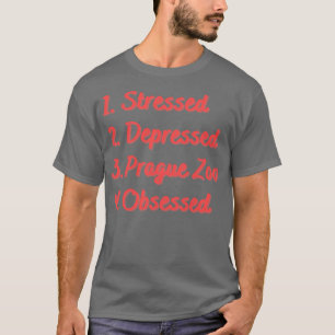 drukke depressieve praagse dierentuin geobsedeerd t-shirt
